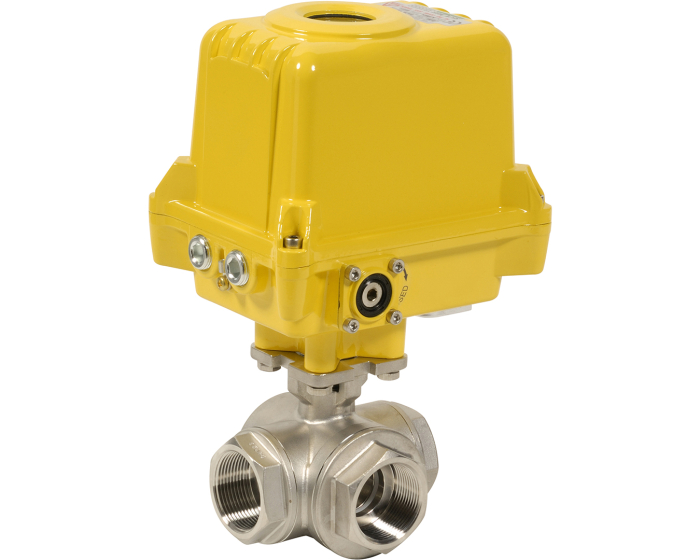 3 way ball valve 780XS-L + SA-X/NA-X electric actuator
